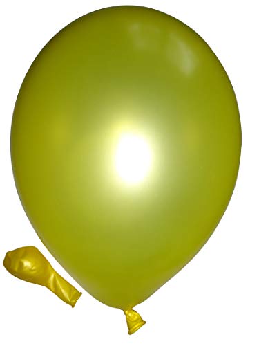 Belbal 50 Luftballons metallic gelb Premiumqualität Ø ca. 27cm B85 (Standardgröße) von BIIOONES