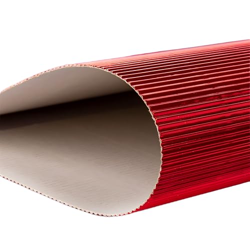 Metallische Wellpappbögen, 8K, mehrfarbig, für Bastelprojekte, DIY-Schilder, 24,9 x 35,1 cm, Regenbogen-Rillenpapier, geriffelt, geriffelt, Papier, geriffelt, Rot, 24,9 x 35,1 cm, 8 K, 10 Bögen Metallische Wellpappbögen, 8K, mehrfarbig, für Bastelprojekte, DIY-Schilder, 24,9 x 35,1 cm, Regenbogen-Rillenpapier, geriffelt, geriffelt, Papier, geriffelt, Rot, 24,9 x 35,1 cm, 8 K, 10 Bögen von BIIUVBUL