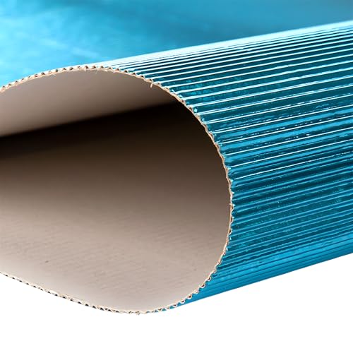 Metallische Wellpappbögen, 8K, mehrfarbig, für Bastelprojekte, DIY-Schilder, 24,9 x 35,1 cm, Regenbogen-Rillenpapier, geriffelt, geripptes Papier, geriffelt, Blau, 24,9 x 35,1 cm, 8 K, 10 Bögen Metallische Wellpappbögen, 8K, mehrfarbig, für Bastelprojekte, DIY-Schilder, 24,9 x 35,1 cm, Regenbogen-Rillenpapier, geriffelt, geripptes Papier, geriffelt, Blau, 24,9 x 35,1 cm, 8 K, 10 Bögen von BIIUVBUL