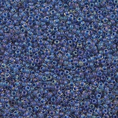 10 gramm TOHO Round Rocailles Seed Beads Japan 11/0 (2.2 mm) Inside Color Luster Crystal dark Capri Lined 193 von BIJOUX COMPONENTS