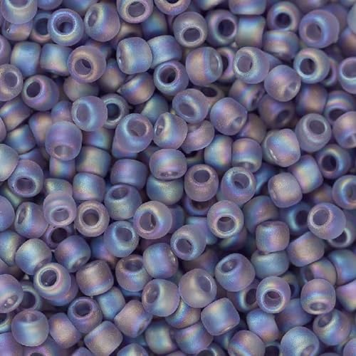 10 gramm TOHO Round Rocailles Seed Beads Japan 11/0 (2.2 mm) Transparent Rainbow Frosted Light Tanzanite 166DF von BIJOUX COMPONENTS