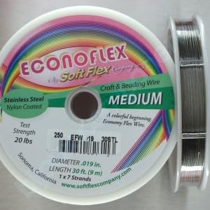 100 meter Stainless steel cable Nylon Coated Econoflex 0.48 mm gray EFW019328/STL von BIJOUX COMPONENTS