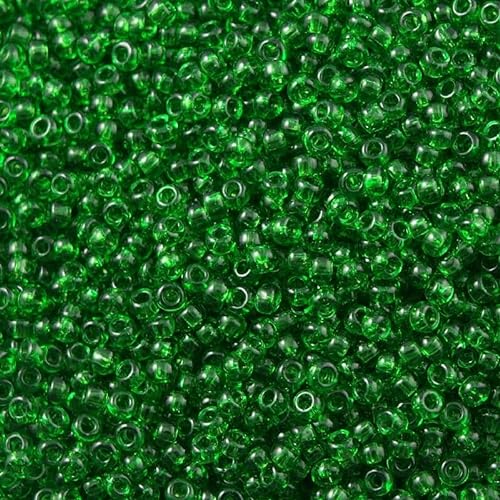 10g Toho Rocailles Samen Perlen transparentes Grasgrün, 11/0 (2.2 mm) (Transparent Grass Green) von BIJOUX COMPONENTS
