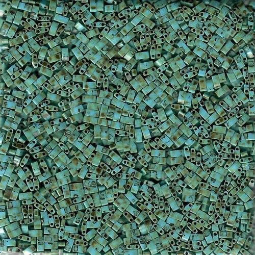 5 g Miyuki 2-hole Beads Japan Glass, size Half Tila 5 x 2.3 mm, Picasso Opaque Seafoam Green # 4514 5 g Miyuki 2-hole Beads Japan Glass, size Half Tila 5 x 2.3 mm, Picasso Opaque Seafoam Green # 4514 von BIJOUX COMPONENTS