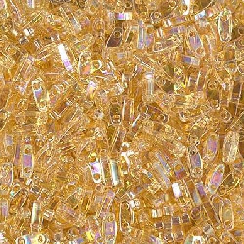 5 g Miyuki 2-hole Beads Japan Glass, size Quater Tila 5 x 1.2 mm, Transparent Light Topaz AB # 0251 5 g Miyuki 2-hole Beads Japan Glass, size Quater Tila 5 x 1.2 mm, Transparent Light Topaz AB # 0251 von BIJOUX COMPONENTS