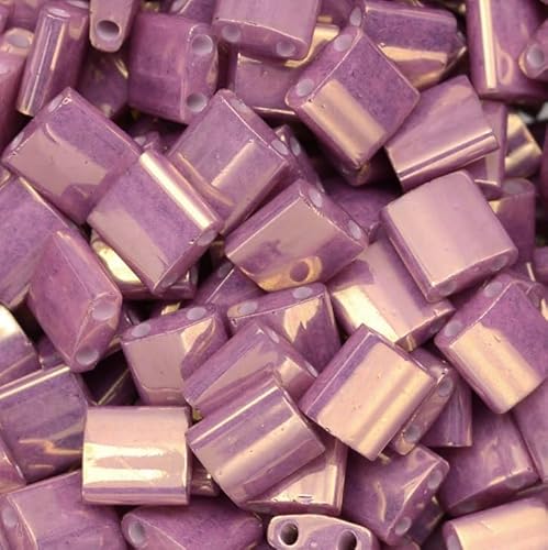 5 g Miyuki 2-hole Beads Japan Glass, size Tila 5 x 5 mm, Opaque Dark Orchid Luster Pink # 1867 von BIJOUX COMPONENTS