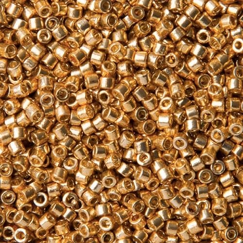 5 g Miyuki DELICA Seed Beads Rocailles Japan Glass, size 11/0, Duracoat Galvanized Gold # DB1832 von BIJOUX COMPONENTS