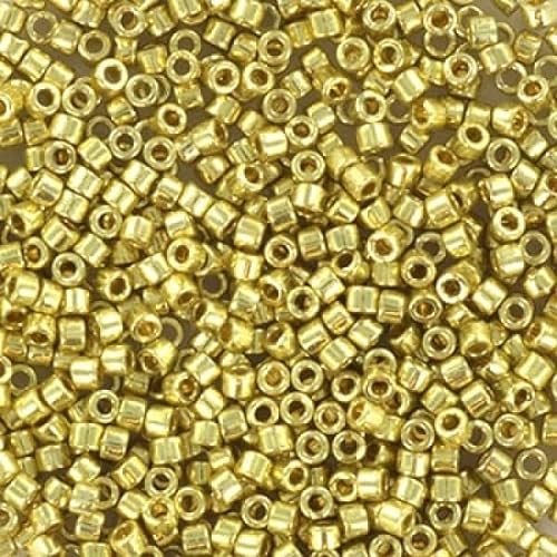 5 g Miyuki DELICA Seed Beads Rocailles Japan Glass, size 11/0, Duracoat Galvanized Yellow # DB2502 von BIJOUX COMPONENTS