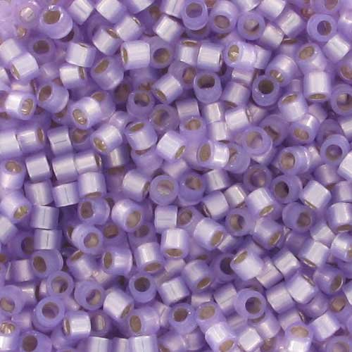 5 g Miyuki DELICA Seed Beads Rocailles Japan Glass, size 11/0, Silver Lined Lavender Alabaster Dyed # DB0629 von BIJOUX COMPONENTS