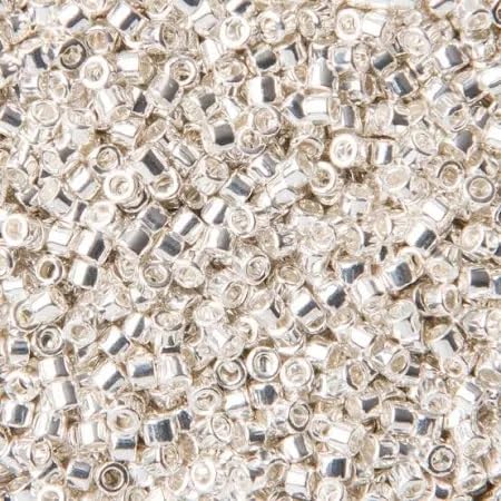 5 g Miyuki DELICA Seed Beads Rocailles Japan Glass, size 11/0, Silver Plated Metallic # DB0551 von BIJOUX COMPONENTS