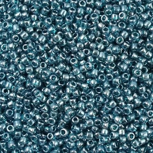 5 g TOHO Round Seed Beads Rocailles Japan Glass, size 15/0, Transparent Lustered Teal # 108BD von BIJOUX COMPONENTS