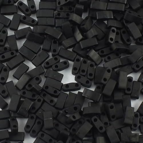 5 gramm Miyuki Half Tila Japaneese Glass Beads 2-hole 5 x 2.3 mm Opaque Frosted Jet 401F 5 gramm Miyuki Half Tila Japaneese Glass Beads 2-hole 5 x 2.3 mm Opaque Frosted Jet 401F von BIJOUX COMPONENTS
