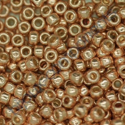 50 g TOHO Round Seed Beads Rocailles Japan Glass, size 8/0, Permanent-Finish-Galvanized Rose Gold von BIJOUX COMPONENTS