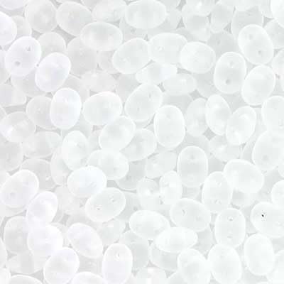 5g Matubo Superduo 2-Loch-Perlen-Mattkristall, 2.5 x 5 mm (matte crystal) von BIJOUX COMPONENTS
