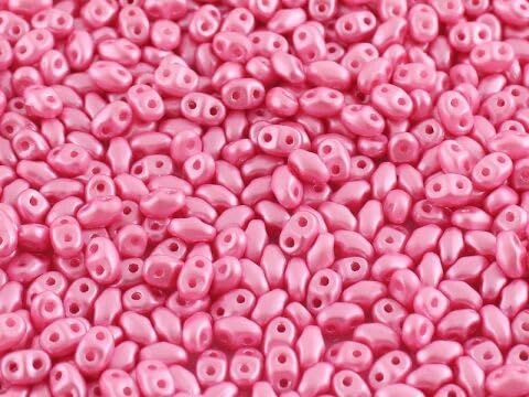 5g Matubo Superduo 2 -Loch -Perlen Perlenmantel Flamingo - Pink, 2.5 x 5 mm (pearl coat flamingo - pink) von BIJOUX COMPONENTS