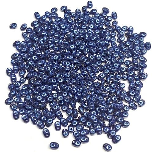 5g Matubo Superduo 2-Loch-Perlen gesättigtes metallisches Abendblau (metallisch blau), 2.5 x 5 mm (saturated metallic evening blue (metallic blue)) von BIJOUX COMPONENTS