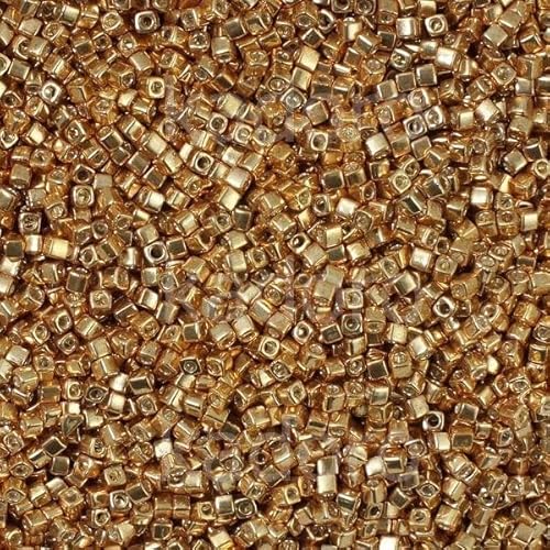 5g Miyuki Square Perlen Metallic Gold, 1.8 mm (Metallic Gold) von BIJOUX COMPONENTS
