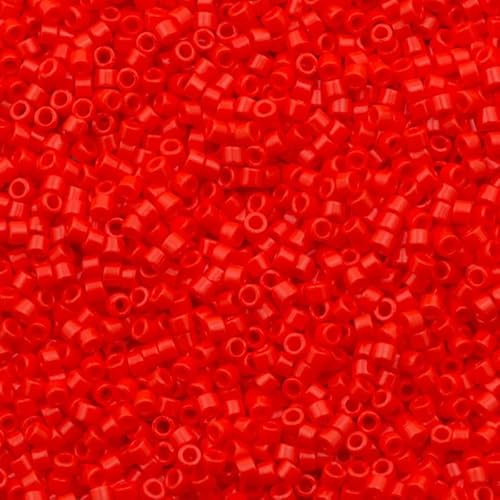 Miyuki Delica, Opaque Light Siam (#DB0727), 11/0 (size 1,6mm), hole 0,8 mm, 5g von BIJOUX COMPONENTS