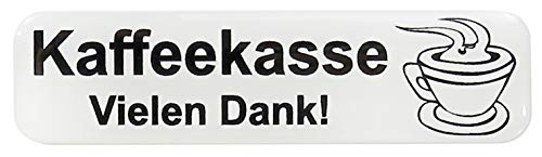 BIKE-label 3D Aufkleber Hinweisschild Kaffeekasse Vielen Dank 18 x 70 mm 900051 von BIKE-label