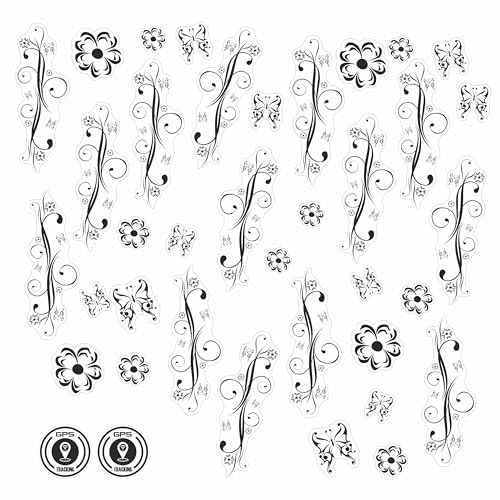 BIKE-label Aufkleber Fahrrad 38-teiliges Sticker Set Transparent Tattoo Blumen X400122VE BIKE-label Aufkleber Fahrrad 38-teiliges Sticker Set Transparent Tattoo Blumen X400122VE von BIKE-label