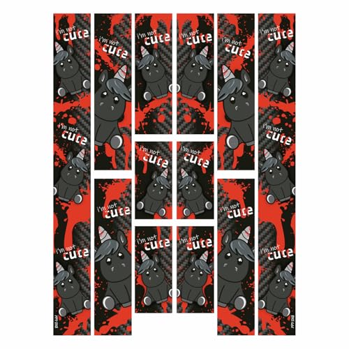 BIKE-label Fahrradrahmen Aufkleber 12-teilig Sticker Set E-Bike Einhorn black X400141VE von BIKE-label