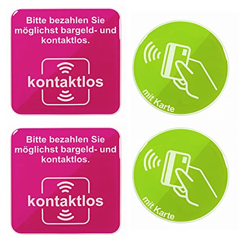 BIKE-label Schild 3D Aufkleber 8x8 cm - Dm 7 cm 2 Motive je 2 Stück bargeldlos zahlen 900177VE BIKE-label Schild 3D Aufkleber 8x8 cm - Dm 7 cm 2 Motive je 2 Stück bargeldlos zahlen 900177VE von BIKE-label