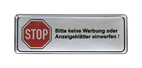 Bitte keine Werbung 70x25 mm (Silber) von BIKE-label