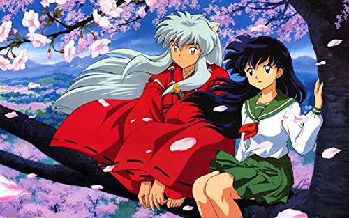 BILIVAN DIY 5D Diamond Painting Set Full Diamond Round Diamond Diamond Wohnzimmer Schlafzimmer Dekorative Malerei Einfache Modern Schöne Anime Characters Inuyasha (30 * 40cm) von BILIVAN