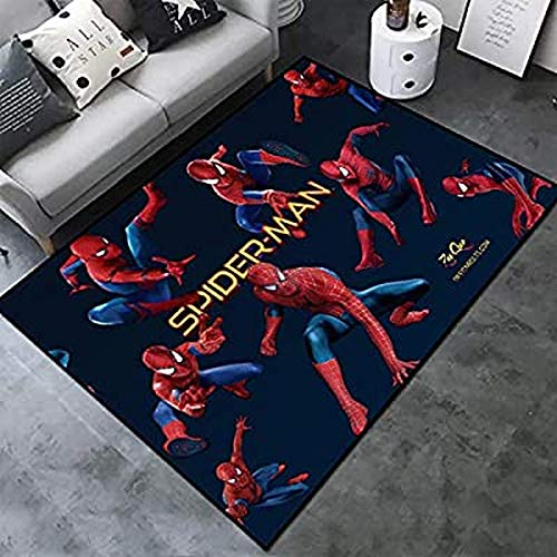 BILIVAN Teppich Spiderman Baby Krabbelteppich Mode leicht zu reinigen Wohnzimmer Schlafzimmer Kinder Matte Spielteppich Cartoon (100 x 150 cm) von BILIVAN