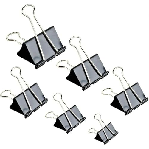 5–30 Stück Binder-Clips aus Metall, kleine Büroklammern, 15/19/25/32/41/51 mm, Büroklammern für Zuhause, Schule, Büro, Aufbewahrung (Breite 19 mm, 20 Stück) von BIMRTGXR