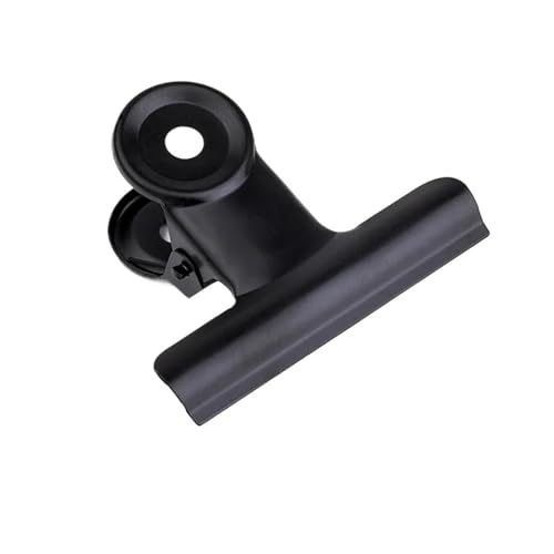 5 x Metall-Büroklammern, 20, 29, 39, 50, 63, 75, 90 mm, Foldback-Metallklammern, schwarze Griffklemmen, Papier, Dokumente, Büro, Schule, Büro (Ewdd03) von BIMRTGXR