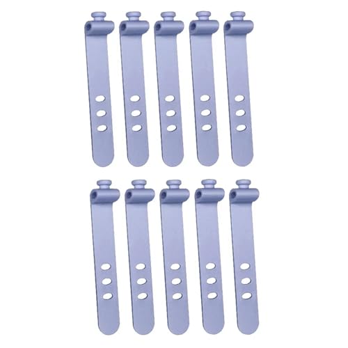 Handy-Kabel-Organizer, Kopfhörer-Clip, Ladekabel, Kabel-Management, 3 Löcher, Aufbewahrungshalter, Clips, Datenleitung, Spulenkurbel (10 x lila) von BIMRTGXR