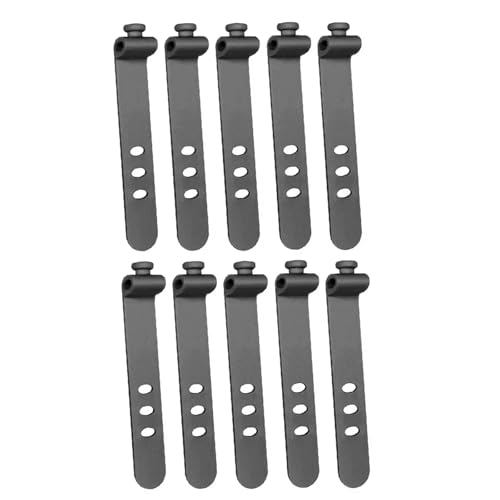 Handy-Kabel-Organizer, Kopfhörer-Clip, Ladekabel, Kabel-Management, 3 Löcher, Aufbewahrungshalter, Clips, Datenleitung, Spulenkurbel (10 x schwarz) von BIMRTGXR