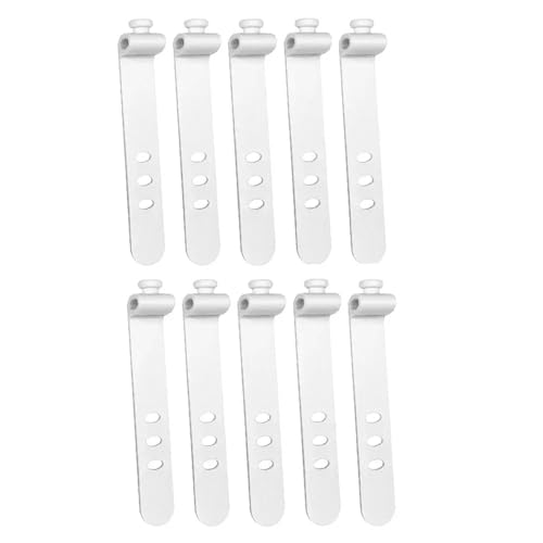 Handy-Kabel-Organizer, Kopfhörer-Clip, Ladekabel, Kabel-Management, 3 Löcher, Aufbewahrungshalter, Clips, Datenleitung, Spulenkurbel (10 x weiß) von BIMRTGXR