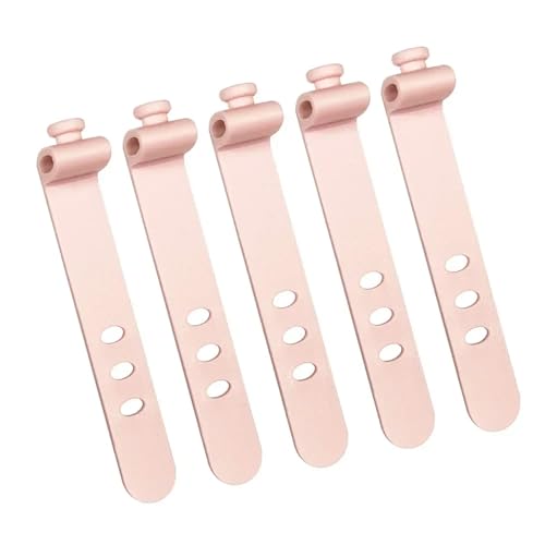 Handy-Kabel-Organizer, Kopfhörer-Clip, Ladekabel, Kabel-Management, 3 Löcher, Aufbewahrungshalter, Clips, Datenleitung, Spulenkurbel (5 x Rosa) von BIMRTGXR