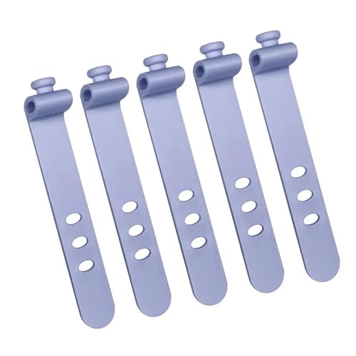 Handy-Kabel-Organizer, Kopfhörer-Clip, Ladekabel, Kabel-Management, 3 Löcher, Aufbewahrungshalter, Clips, Datenleitung, Spulenkurbel (5 x lila) von BIMRTGXR
