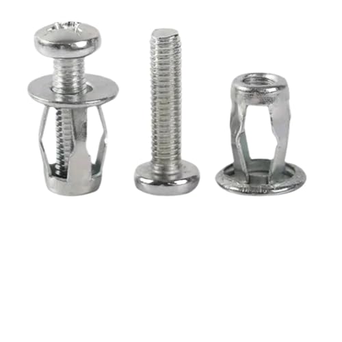 M4 M5 M6 M8 Langlebige Blütenblatt Nieten Basis Klemme Kontermutter Auto Kennzeichen Bolzen Jack Expansion Muttern for Automobil motor Fahrzeug(5 Sets M4x20mm) von BIMRTGXR