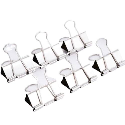 Metall-Büroklammern, 15, 19, 25, 32 mm, Foldback-Metallklammern, silberfarbene Griffklemmen, Papier, Dokumente, Büro, Schule, Schreibwaren, 32 mm, 10 Stück Metall-Büroklammern, 15, 19, 25, 32 mm, Foldback-Metallklammern, silberfarbene Griffklemmen, Papier, Dokumente, Büro, Schule, Schreibwaren, 32 mm, 10 Stück von BIMRTGXR
