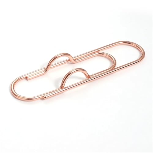 Multifunktionale Metall-Büroklammern, Papierbefestigung, Stifthalter-Clips für Tagebuch, Dokument, Notizbuch, Text, feste Anstecknadel, Anti-Verlust-Bleistiftklemme (Roségold, 1 Stück) von BIMRTGXR