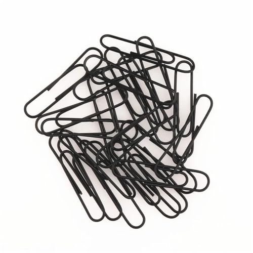 Schwarzes Notizbuch, Lesezeichen, Ordner, Büroklammern, Zubehör, Büroklammern, Bindung, Bürobedarf, 50 Stück, schwarz, 15 mm Schwarzes Notizbuch, Lesezeichen, Ordner, Büroklammern, Zubehör, Büroklammern, Bindung, Bürobedarf, 50 Stück, schwarz, 15 mm von BIMRTGXR
