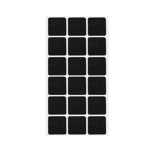 ﻿ Selbstklebende Filz-Stuhlbeinpolster Möbelbeine Anti-Rutsch-Pads(Black Square,36pcs(2 Sheet)) von BIMRTGXR