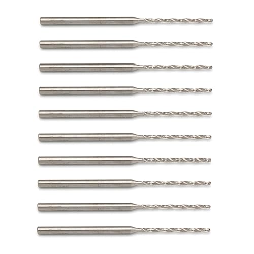 10 Stück 2,35 mm Schaft, kleines Spiralbohrer-Set für Präzisions-Handwerksprojekte und Schmuckherstellung, Lochbohrwerkzeuge von BINGGA