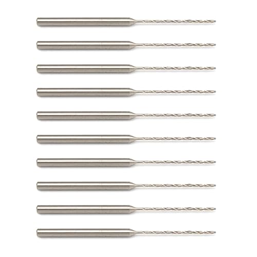 10 Stück 2,35 mm Schaft, kleines Spiralbohrer-Set für Präzisions-Handwerksprojekte und Schmuckherstellung, Lochbohrwerkzeuge von BINGGA