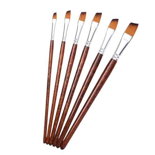 Aquarell-Pinsel, Nylon-Pinsel für Künstler, Anfänger, Acryl, Öl, Aquarell, Gouache, Malerei, Gesicht, Körper, Kunst, 6 Stück Aquarell-Pinsel, Nylon-Pinsel für Künstler, Anfänger, Acryl, Öl, Aquarell, Gouache, Malerei, Gesicht, Körper, Kunst, 6 Stück von BINGGA