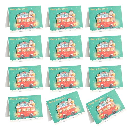 BINGGA 3D-Weihnachtskarten, 9,1 x 12,7 cm, Weihnachtsgrußkarte, Winterurlaub, Grußkarte, Neujahrskarte für Freunde, 30 Stück BINGGA 3D-Weihnachtskarten, 9,1 x 12,7 cm, Weihnachtsgrußkarte, Winterurlaub, Grußkarte, Neujahrskarte für Freunde, 30 Stück von BINGGA