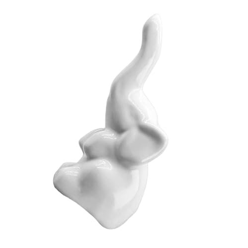 BINGGA Schmuckkegel aus Keramik mit weißen Elefanten, für Verlobungsringe und Hochzeitsgeschenke, ideal für Tierliebhaber BINGGA Schmuckkegel aus Keramik mit weißen Elefanten, für Verlobungsringe und Hochzeitsgeschenke, ideal für Tierliebhaber von BINGGA