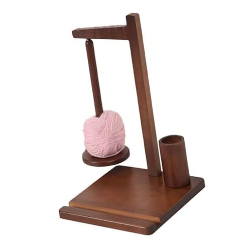 Garnhalter aus Holz zum Häkeln Stricken Multifunktions-Garnhalter Spender mit Telefonständer und Häkelnadelhalter von BINGGA