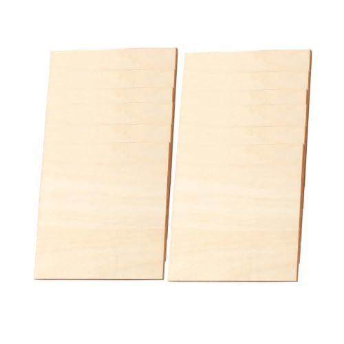 Lindenholzplatten, quadratisch, unlackiert, Holzscheiben zum Bemalen von Holzschildern, Weihnachtsdekoration, handgefertigt, 12 Stück von BINGGA