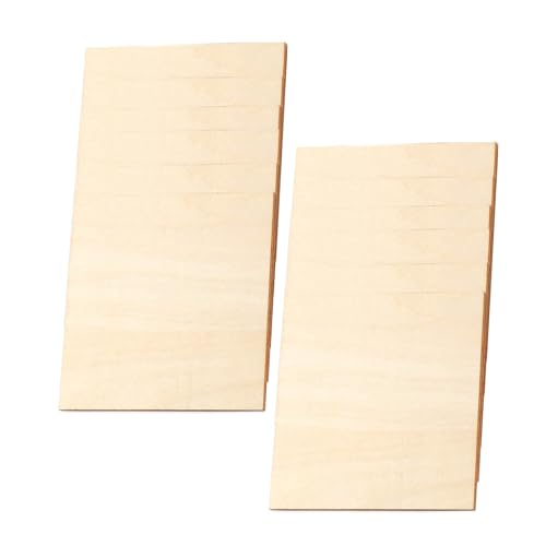 Lindenholzplatten, quadratisch, unlackiert, Holzscheiben zum Bemalen von Holzschildern, Weihnachtsdekoration, handgefertigt, 12 Stück von BINGGA