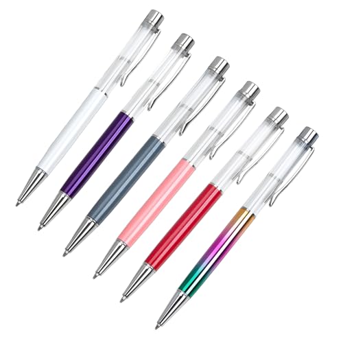 Metall-Kugelschreiber mit Stiftclip, einziehbarer Kugelschreiber, Bürosignierstift, schreiben Sie reibungslos, Gastschild, 6 Stück von BINGGA